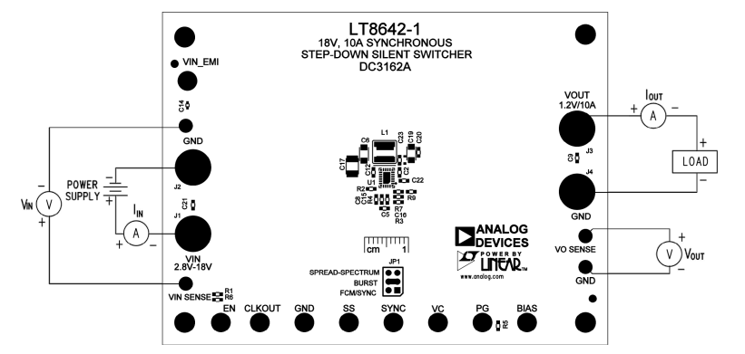 Mechanical Drawing - Analog Devices Inc. DC3162A Demo Board for LT8642-1